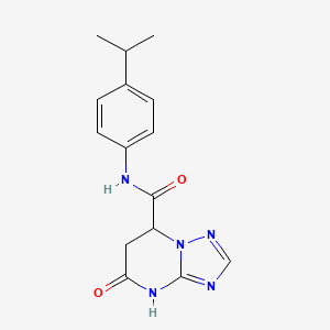 molecular formula C15H17N5O2 B4229795 N-(4-isopropylphenyl)-5-oxo-4,5,6,7-tetrahydro[1,2,4]triazolo[1,5-a]pyrimidine-7-carboxamide 