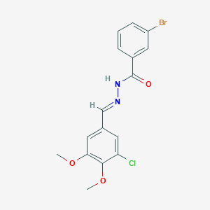 molecular formula C16H14BrClN2O3 B422980 3-bromo-N'-(3-chloro-4,5-dimethoxybenzylidene)benzohydrazide 
