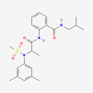 molecular formula C23H31N3O4S B4229804 2-{[N-(3,5-dimethylphenyl)-N-(methylsulfonyl)alanyl]amino}-N-isobutylbenzamide 