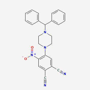 4-[4-(diphenylmethyl)-1-piperazinyl]-5-nitrophthalonitrile