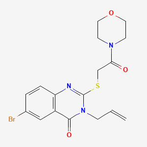 molecular formula C17H18BrN3O3S B4229811 3-allyl-6-bromo-2-{[2-(4-morpholinyl)-2-oxoethyl]thio}-4(3H)-quinazolinone 