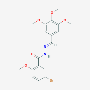 molecular formula C18H19BrN2O5 B422982 5-bromo-2-methoxy-N'-(3,4,5-trimethoxybenzylidene)benzohydrazide 