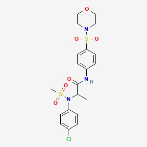 N~2~-(4-chlorophenyl)-N~2~-(methylsulfonyl)-N~1~-[4-(4-morpholinylsulfonyl)phenyl]alaninamide