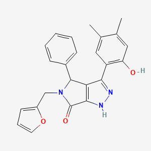 molecular formula C24H21N3O3 B4229840 5-(2-furylmethyl)-3-(2-hydroxy-4,5-dimethylphenyl)-4-phenyl-4,5-dihydropyrrolo[3,4-c]pyrazol-6(1H)-one 