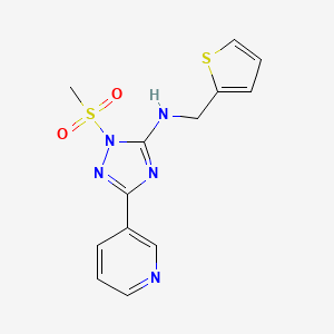 molecular formula C13H13N5O2S2 B4229841 1-(methylsulfonyl)-3-(3-pyridinyl)-N-(2-thienylmethyl)-1H-1,2,4-triazol-5-amine 