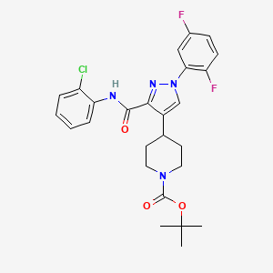 tert-butyl 4-[3-{[(2-chlorophenyl)amino]carbonyl}-1-(2,5-difluorophenyl)-1H-pyrazol-4-yl]-1-piperidinecarboxylate