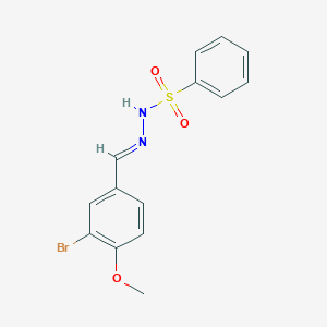 molecular formula C14H13BrN2O3S B422985 N'-(3-bromo-4-methoxybenzylidene)benzenesulfonohydrazide 