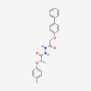 N'-[(4-biphenylyloxy)acetyl]-2-(4-methylphenoxy)propanohydrazide