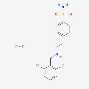 molecular formula C15H17Cl3N2O2S B4229922 4-{2-[(2,6-dichlorobenzyl)amino]ethyl}benzenesulfonamide hydrochloride 