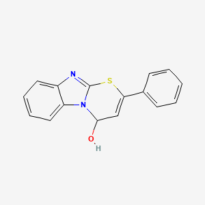 molecular formula C16H12N2OS B4229935 2-phenyl-4H-[1,3]thiazino[3,2-a]benzimidazol-4-ol 