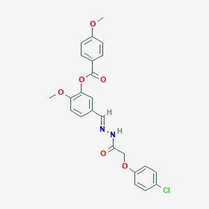 5-[(E)-{2-[(4-chlorophenoxy)acetyl]hydrazinylidene}methyl]-2-methoxyphenyl 4-methoxybenzoate