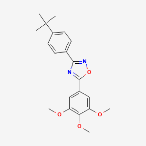 molecular formula C21H24N2O4 B4229965 3-(4-tert-butylphenyl)-5-(3,4,5-trimethoxyphenyl)-1,2,4-oxadiazole 