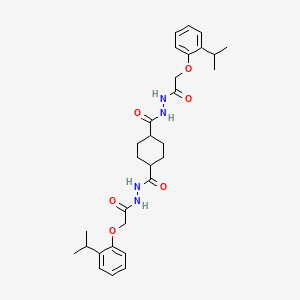 molecular formula C30H40N4O6 B4229997 N'~1~,N'~4~-bis[(2-isopropylphenoxy)acetyl]-1,4-cyclohexanedicarbohydrazide 