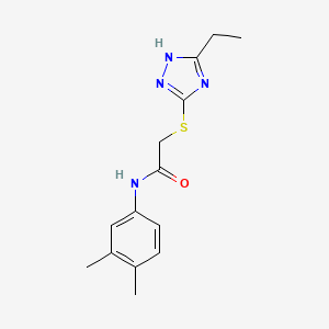 N-(3,4-dimethylphenyl)-2-[(5-ethyl-4H-1,2,4-triazol-3-yl)thio]acetamide