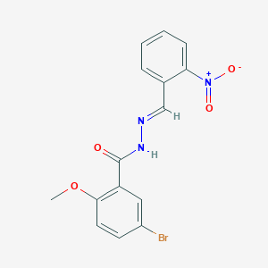 5-bromo-N'-{2-nitrobenzylidene}-2-methoxybenzohydrazide