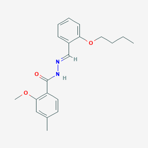 molecular formula C20H24N2O3 B423005 N'-(2-butoxybenzylidene)-2-methoxy-4-methylbenzohydrazide 