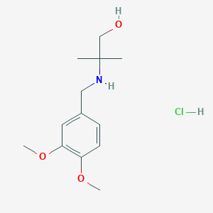 molecular formula C13H22ClNO3 B4230064 2-[(3,4-dimethoxybenzyl)amino]-2-methyl-1-propanol hydrochloride 