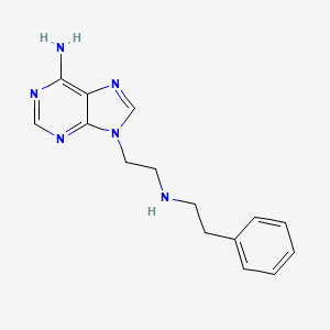 molecular formula C15H18N6 B4230089 9-{2-[(2-phenylethyl)amino]ethyl}-9H-purin-6-amine 