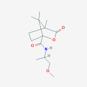 molecular formula C14H23NO4 B4230110 N-(2-methoxy-1-methylethyl)-4,7,7-trimethyl-3-oxo-2-oxabicyclo[2.2.1]heptane-1-carboxamide 