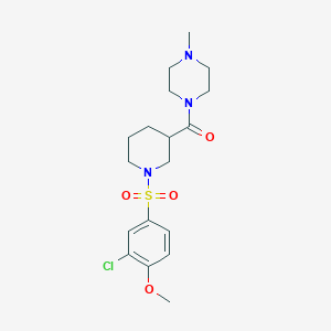 molecular formula C18H26ClN3O4S B4230154 1-({1-[(3-chloro-4-methoxyphenyl)sulfonyl]-3-piperidinyl}carbonyl)-4-methylpiperazine 