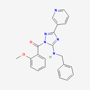 molecular formula C22H19N5O2 B4230160 N-benzyl-1-(2-methoxybenzoyl)-3-(3-pyridinyl)-1H-1,2,4-triazol-5-amine 