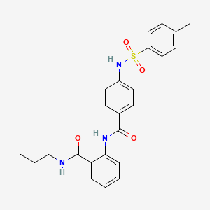 molecular formula C24H25N3O4S B4230167 2-[(4-{[(4-methylphenyl)sulfonyl]amino}benzoyl)amino]-N-propylbenzamide 