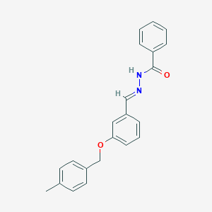 molecular formula C22H20N2O2 B423017 N'-{3-[(4-methylbenzyl)oxy]benzylidene}benzohydrazide 
