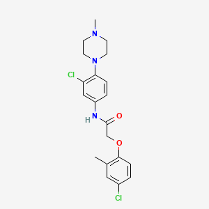 molecular formula C20H23Cl2N3O2 B4230188 2-(4-chloro-2-methylphenoxy)-N-[3-chloro-4-(4-methyl-1-piperazinyl)phenyl]acetamide 