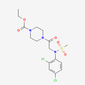 ethyl 4-[N-(2,4-dichlorophenyl)-N-(methylsulfonyl)glycyl]-1-piperazinecarboxylate