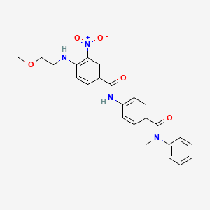 molecular formula C24H24N4O5 B4230208 4-[(2-methoxyethyl)amino]-N-(4-{[methyl(phenyl)amino]carbonyl}phenyl)-3-nitrobenzamide 