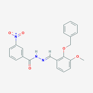 molecular formula C22H19N3O5 B423022 N'-[2-(benzyloxy)-3-methoxybenzylidene]-3-nitrobenzohydrazide 