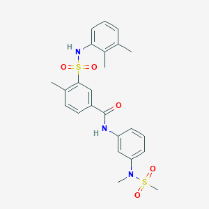 molecular formula C24H27N3O5S2 B4230228 3-{[(2,3-dimethylphenyl)amino]sulfonyl}-4-methyl-N-{3-[methyl(methylsulfonyl)amino]phenyl}benzamide 