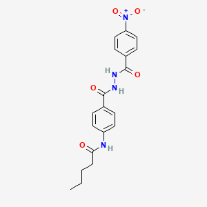 N-(4-{[2-(4-nitrobenzoyl)hydrazino]carbonyl}phenyl)pentanamide
