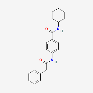 molecular formula C21H24N2O2 B4230262 N-cyclohexyl-4-[(phenylacetyl)amino]benzamide 
