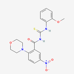 N-{[(2-methoxyphenyl)amino]carbonothioyl}-2-(4-morpholinyl)-5-nitrobenzamide