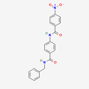 molecular formula C21H17N3O4 B4230305 N-{4-[(benzylamino)carbonyl]phenyl}-4-nitrobenzamide 