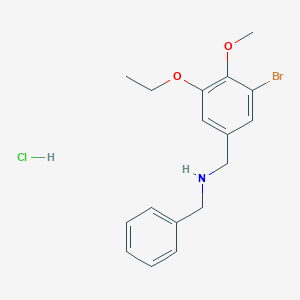 molecular formula C17H21BrClNO2 B4230308 N-benzyl-1-(3-bromo-5-ethoxy-4-methoxyphenyl)methanamine hydrochloride 