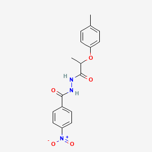 molecular formula C17H17N3O5 B4230365 N'-[2-(4-methylphenoxy)propanoyl]-4-nitrobenzohydrazide 