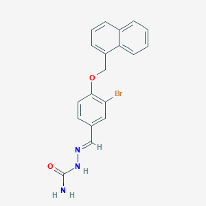(2E)-2-[3-bromo-4-(naphthalen-1-ylmethoxy)benzylidene]hydrazinecarboxamide
