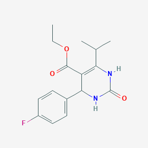 ethyl 4-(4-fluorophenyl)-6-isopropyl-2-oxo-1,2,3,4-tetrahydro-5-pyrimidinecarboxylate
