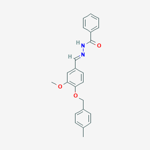 molecular formula C23H22N2O3 B423043 N'-{3-methoxy-4-[(4-methylbenzyl)oxy]benzylidene}benzohydrazide 