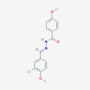 molecular formula C16H15ClN2O3 B423045 N'-(3-chloro-4-methoxybenzylidene)-4-methoxybenzohydrazide 