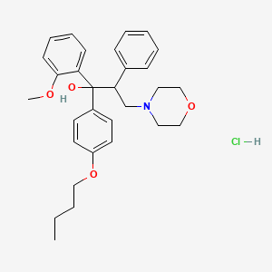 molecular formula C30H38ClNO4 B4230459 1-(4-butoxyphenyl)-1-(2-methoxyphenyl)-3-(4-morpholinyl)-2-phenyl-1-propanol 