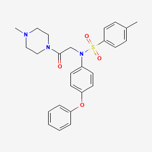molecular formula C26H29N3O4S B4230465 4-methyl-N-[2-(4-methyl-1-piperazinyl)-2-oxoethyl]-N-(4-phenoxyphenyl)benzenesulfonamide 