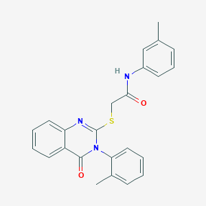 molecular formula C24H21N3O2S B4230466 N-(3-methylphenyl)-2-{[3-(2-methylphenyl)-4-oxo-3,4-dihydro-2-quinazolinyl]thio}acetamide 