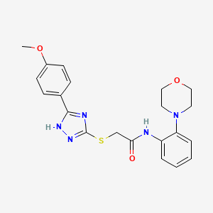 2-{[5-(4-methoxyphenyl)-4H-1,2,4-triazol-3-yl]thio}-N-[2-(4-morpholinyl)phenyl]acetamide
