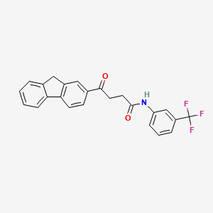 molecular formula C24H18F3NO2 B4230481 4-(9H-fluoren-2-yl)-4-oxo-N-[3-(trifluoromethyl)phenyl]butanamide 