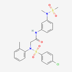 N~2~-[(4-chlorophenyl)sulfonyl]-N~1~-{3-[methyl(methylsulfonyl)amino]phenyl}-N~2~-(2-methylphenyl)glycinamide