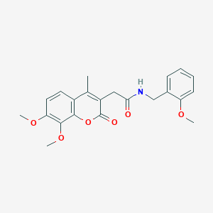 2-(7,8-dimethoxy-4-methyl-2-oxo-2H-chromen-3-yl)-N-(2-methoxybenzyl)acetamide