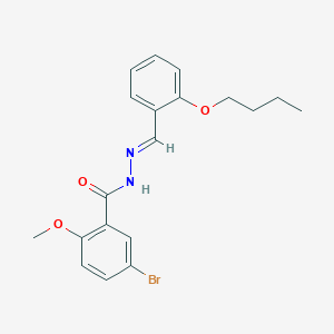 molecular formula C19H21BrN2O3 B423055 5-bromo-N'-(2-butoxybenzylidene)-2-methoxybenzohydrazide 